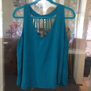 Teal loose tank top